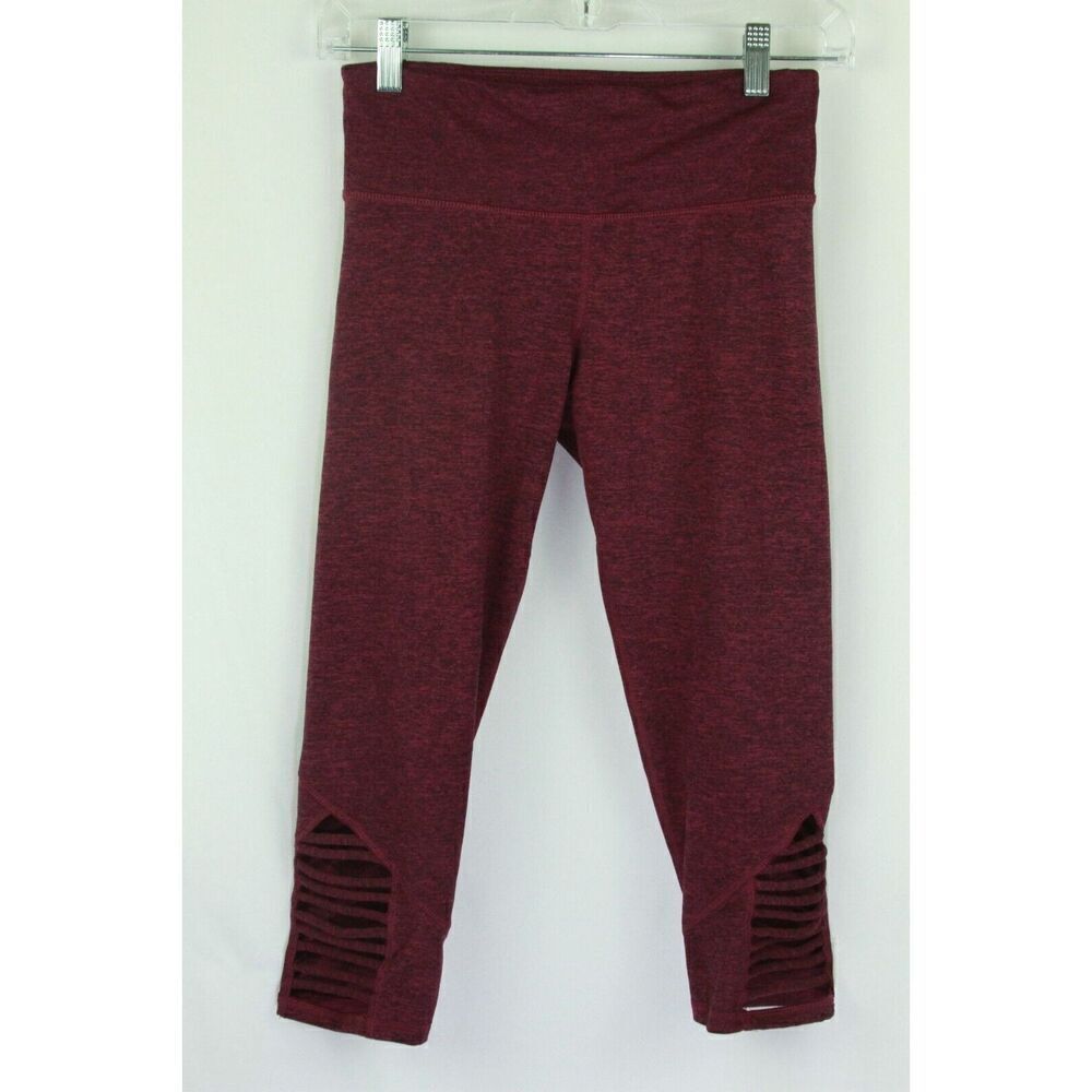 C9 Champion Leggings Cropped Capri Purple Cut-Out Womens Small